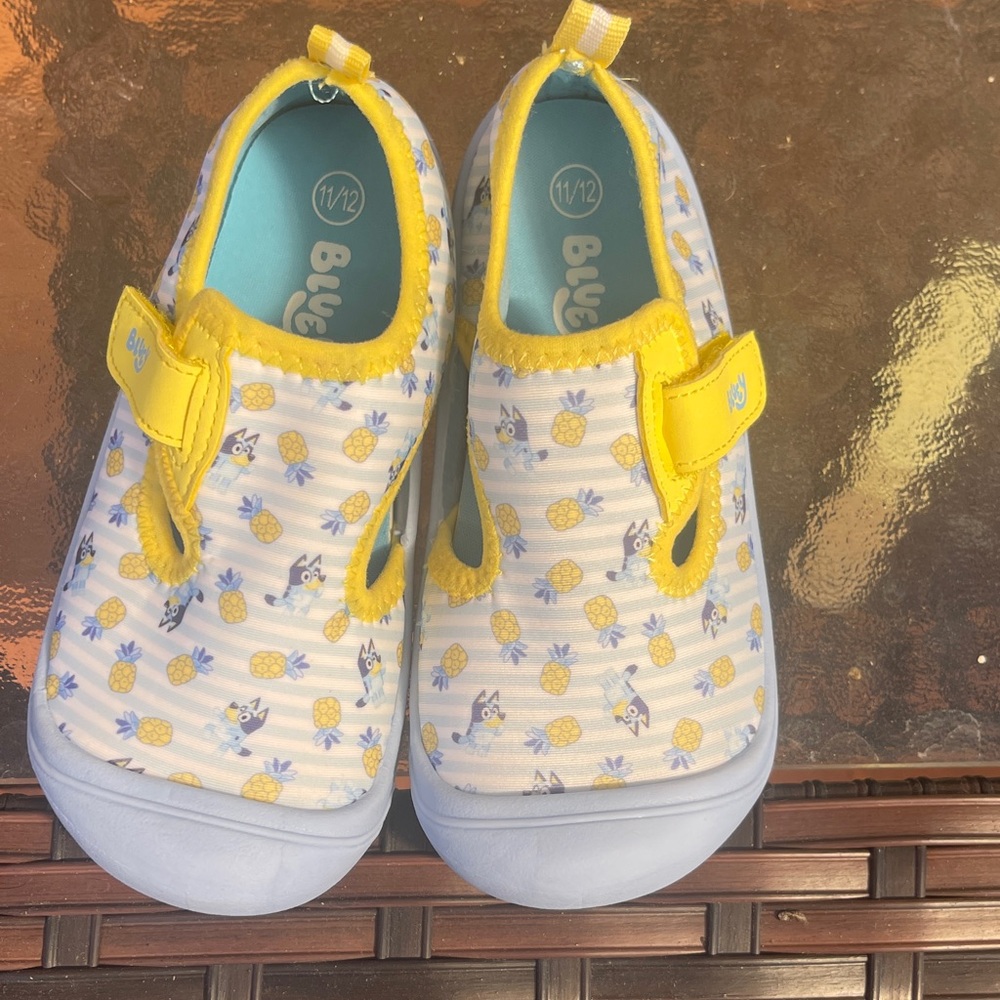 Kids Pineapple & Character Water Shoes in Yellow and Light Blue